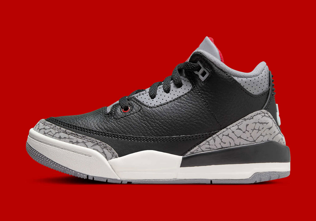 Jordan retro 3 mens black cement best sale