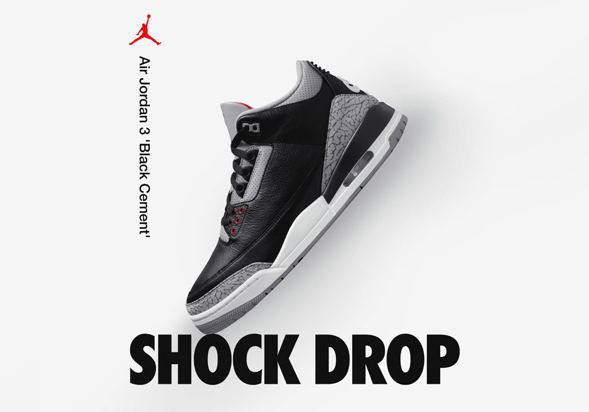 Air Jordan 3 “Black Cement” Shock Drop Confirmed