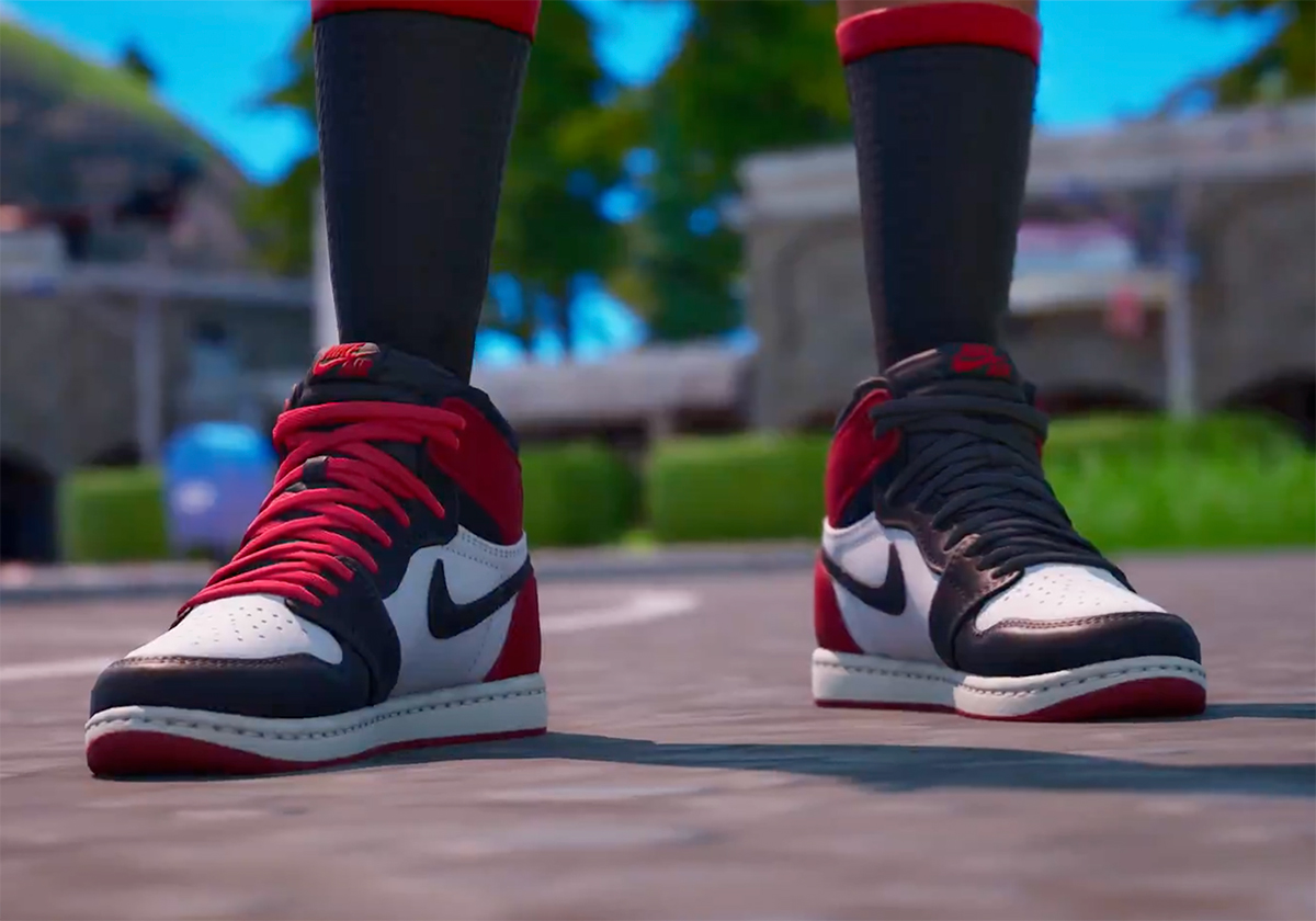 Fortnite Kicks Air Jordan 1 Black Toe 3