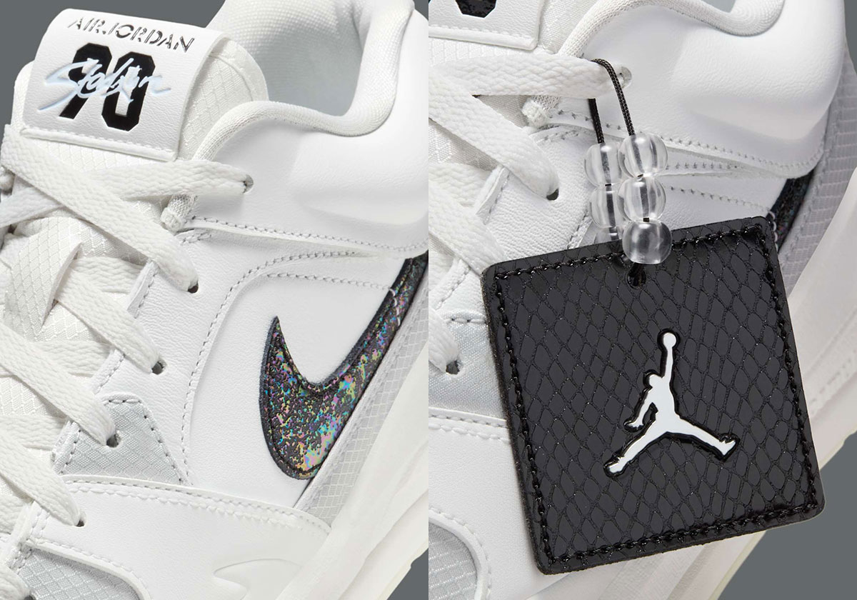 Snakeskin And A “Glitter Swoosh” Combine On The Jordan Stadium 90