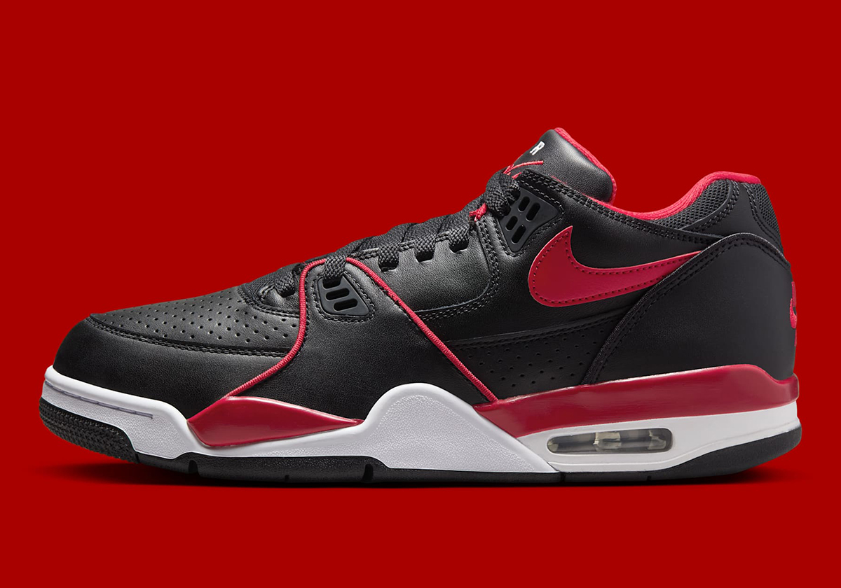 :nike Air Flight 89 Low Black Gym Red White Fz3045 001 8