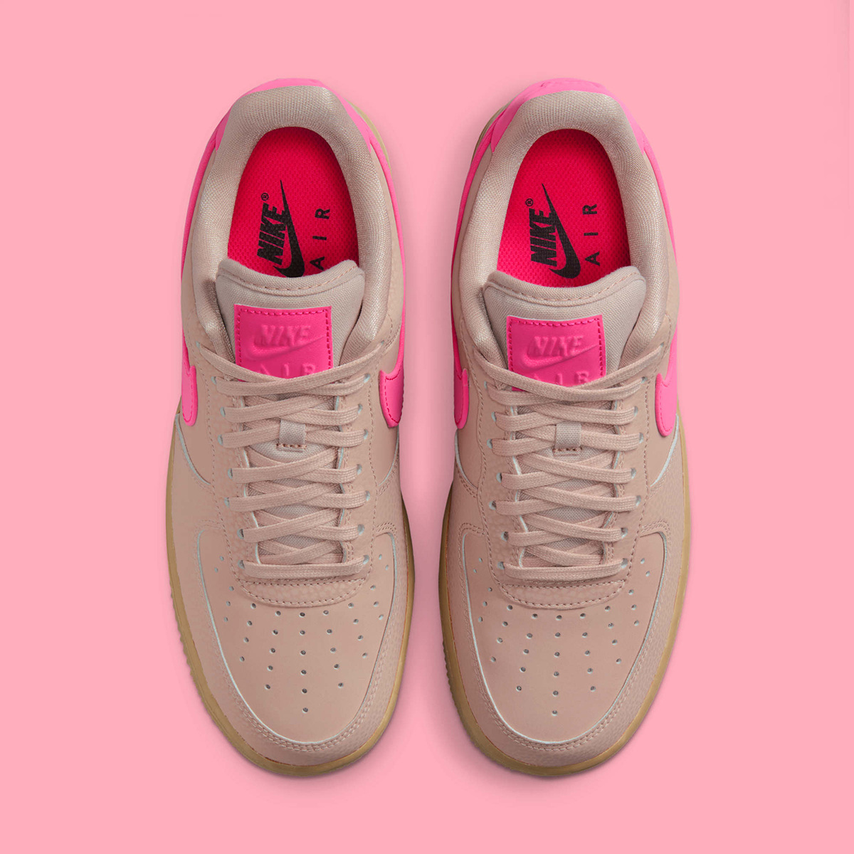 nike air force 1 low particle beige hyper pink gum light brown ib1161 200 release date 5