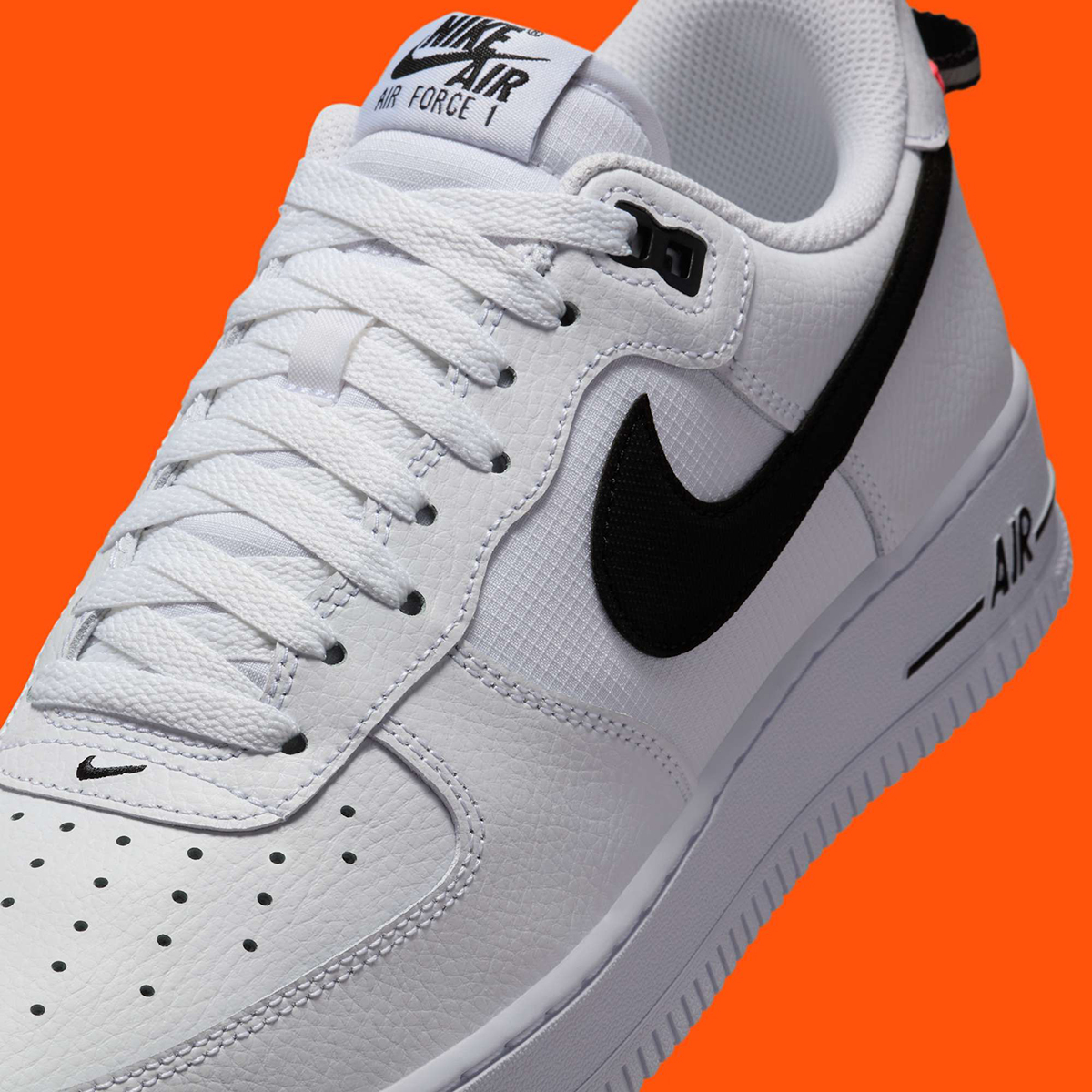 Nike Air Force 1 Low White Black Total Orange Hv9509 100 5