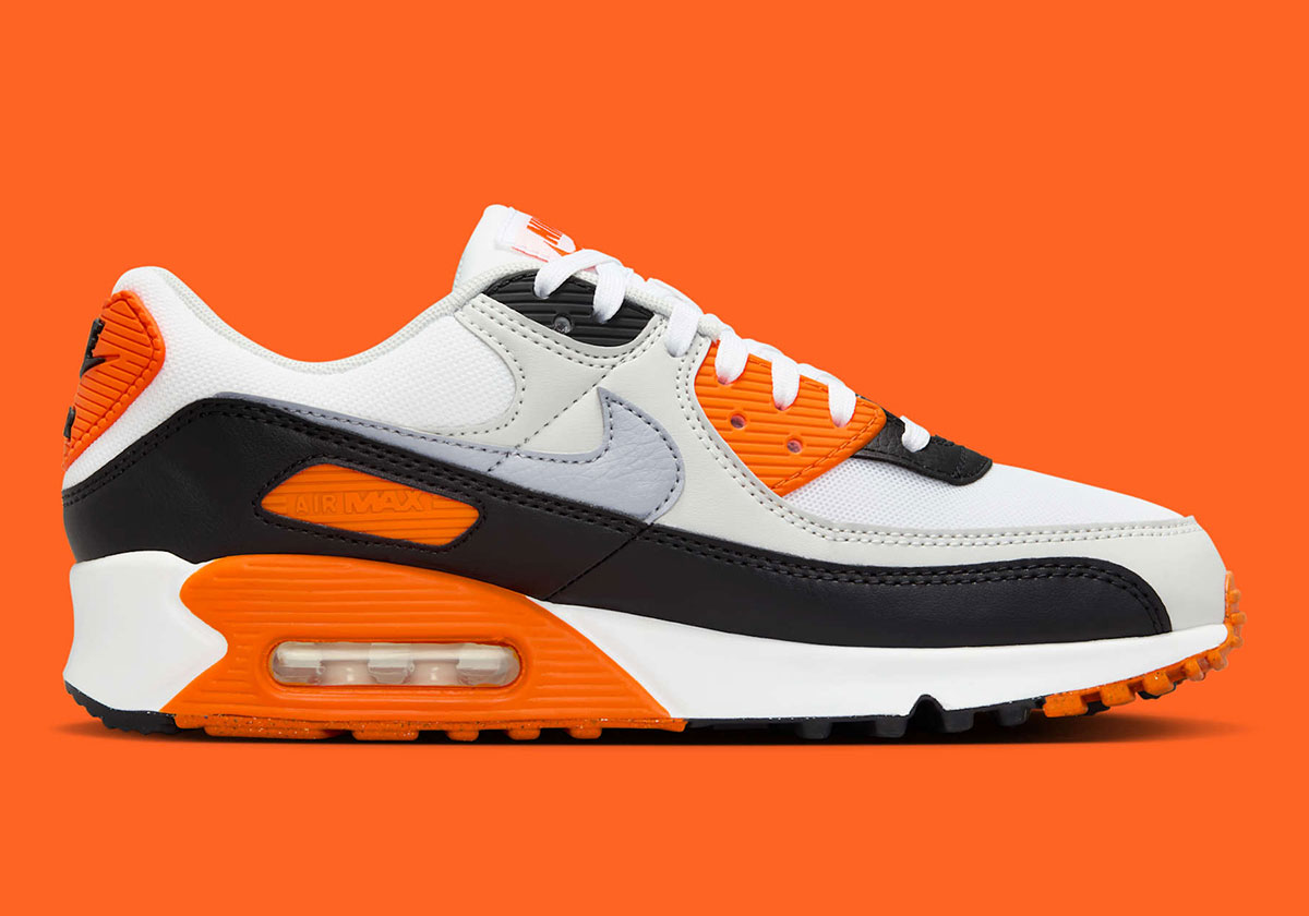 Nike Air Max 90 White Black Orange Dh8010 108 1