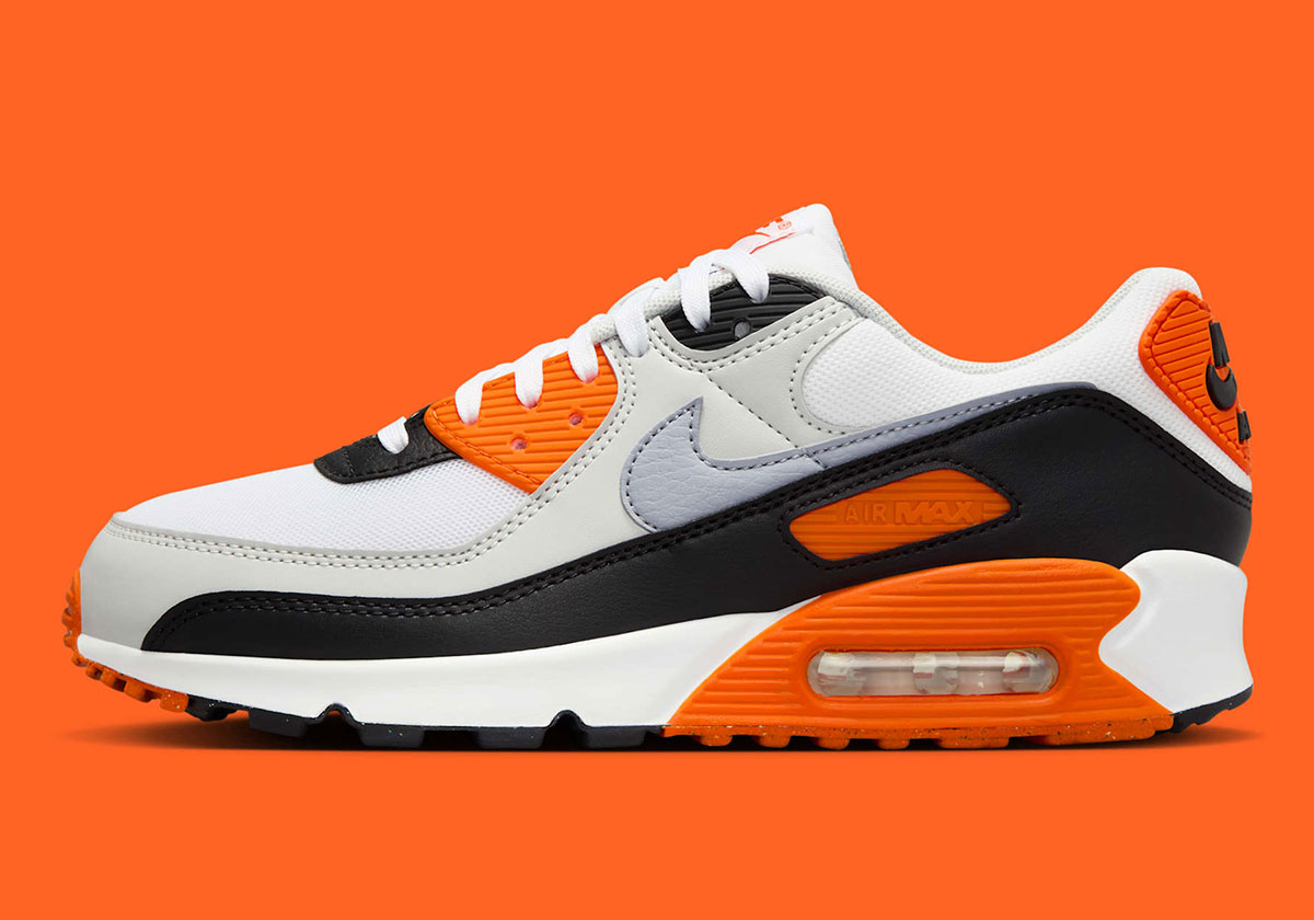 Black white and orange air max 90 deals