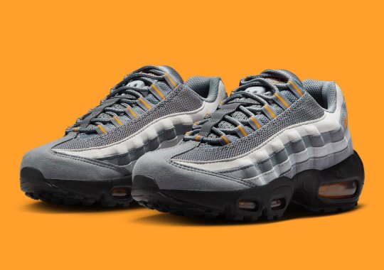 Nike Adds Orange Accents To A Greyscale Air Max 95 For Kids