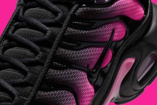 Nike Lights Up An All-Black Air Max Plus With Neon Pink