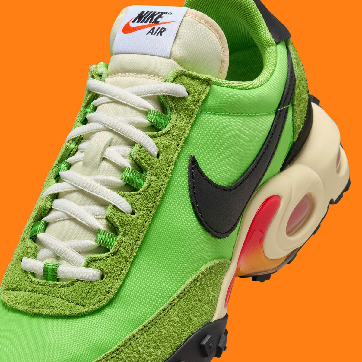 Nike Air Max Waffle Racer Sp Action Green Black Total Orange Fv6946 301 2