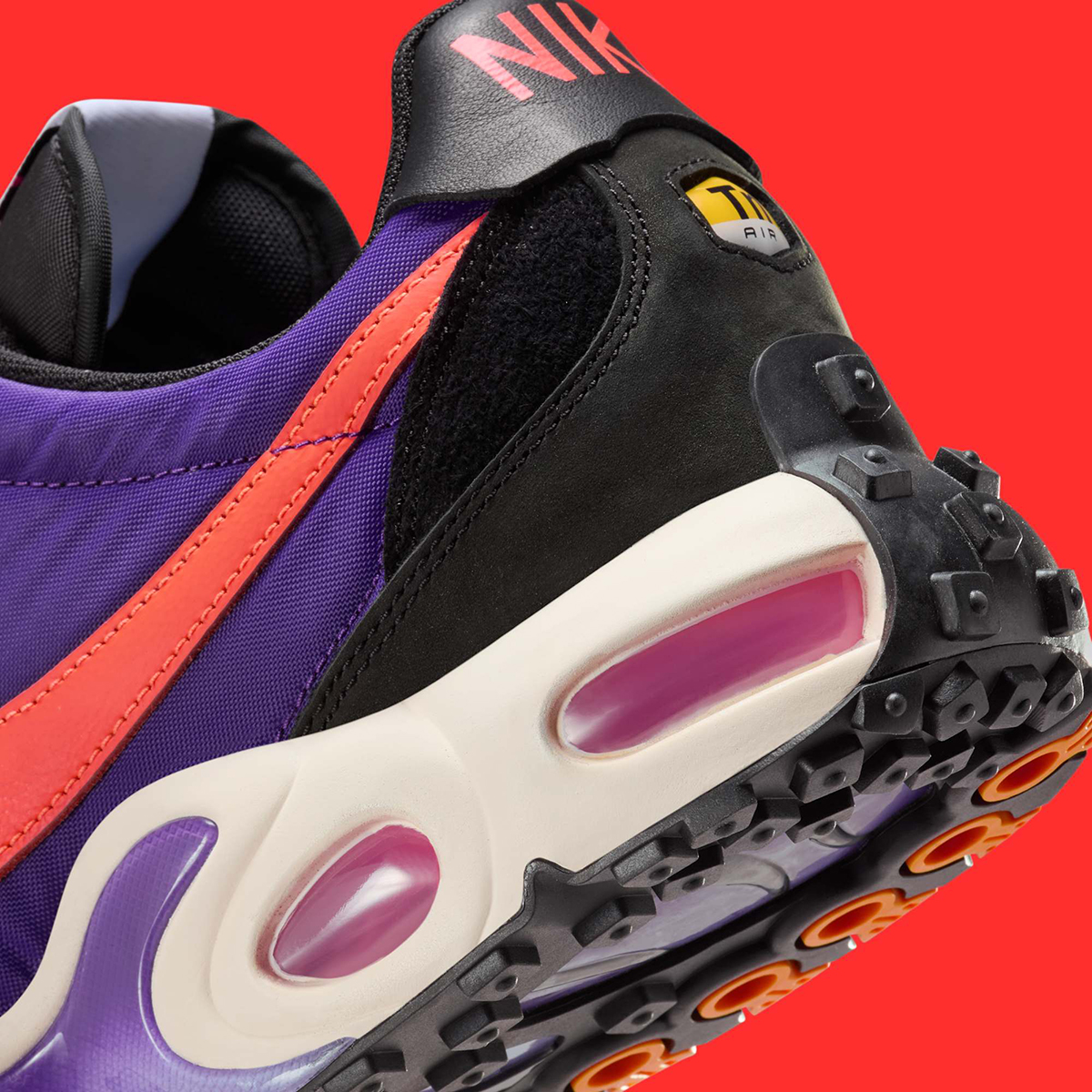 Nike Air Max Waffle Racer Voltage Purple Total Orange Black Fv6946 500 5