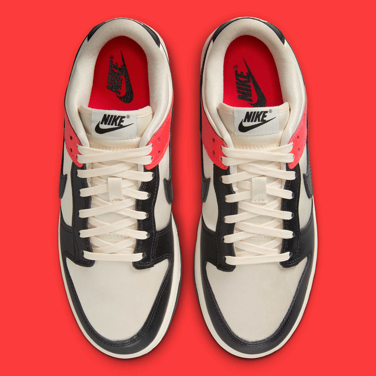 Nike Dunk Low Bright Crimson Pale Ivory Black Hq3423 635 2