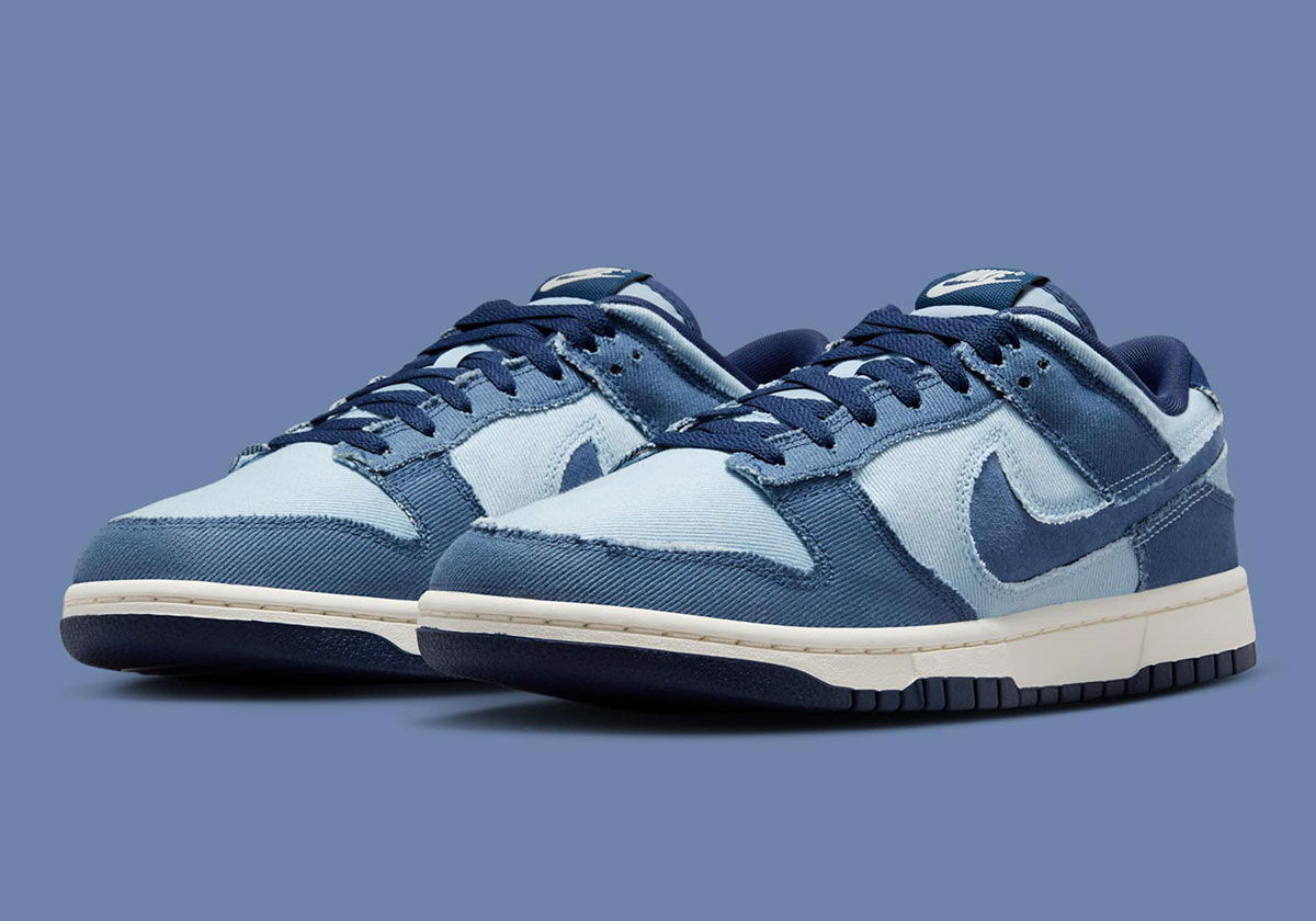 Cut Up Denim Makes Another Appearance On The Nike Dunk Low