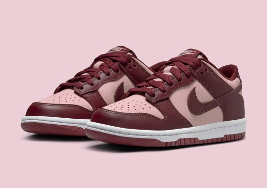 nike dunk low gs dark team red echo pink white fb9109 600 1