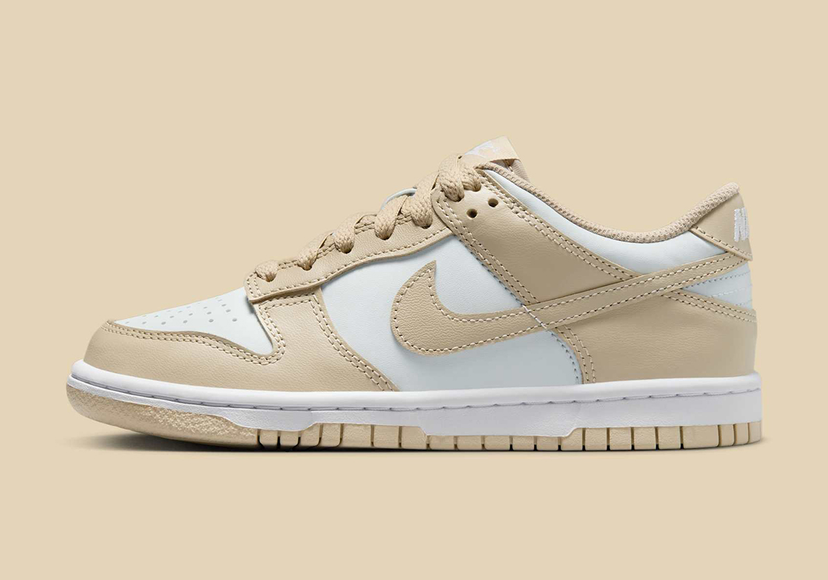 Nike Dunk Low Gs Desert Khaki Pure Platinum Fb9109 200 1