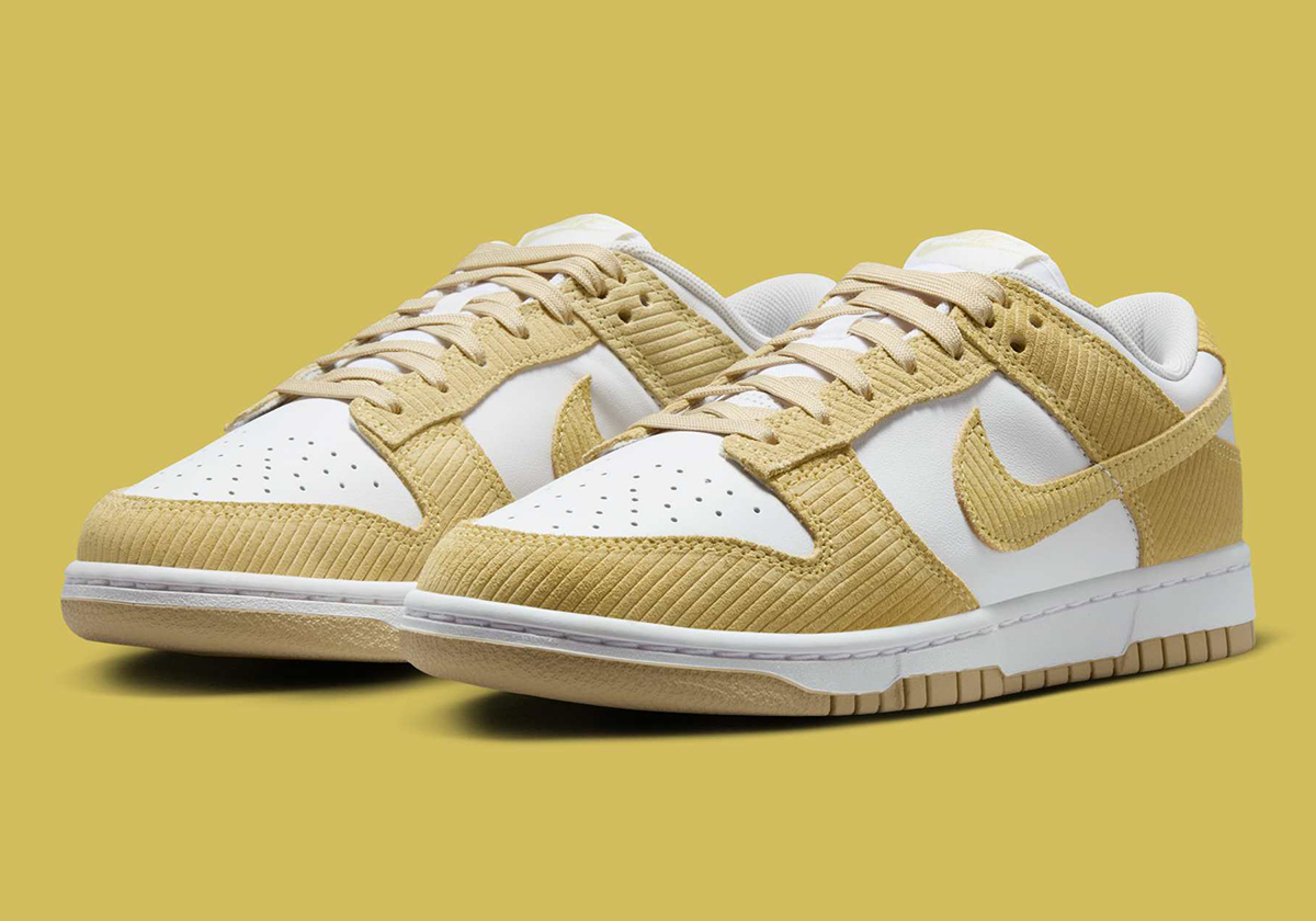 Nike Covers The Dunk Low In "Yellow Corduroy"