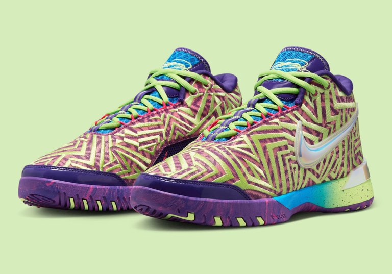 Nike Lebron NXXT Genius Mens Size 14 Viotech Hyper Pink Light Lemon Grape Size 14 - Nike Zoom LeBron NXXT Genisus Viotech for sale  main image 2