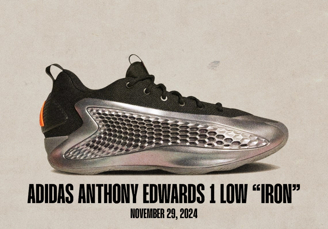 sneaker office-accessories Releases November 24 November 30 2024 Adidas Anthony Edwards 1 Low Iron Sharpens Iron