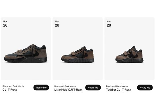 Travis Scott Jordan Jumpman Jack "Mocha" Appears On SNKRS As The CJ1 T-Rexx