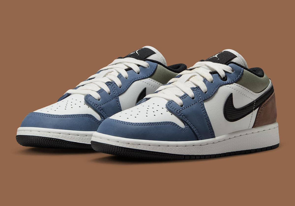 The Air Jordan 1 Low "Diffused Blue" For Kids Features A Chromatic Jumpman