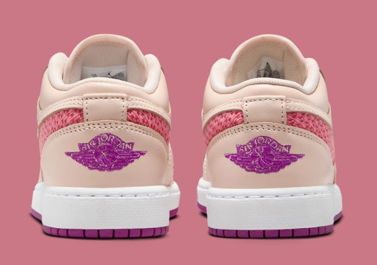 A Crochet Swoosh Appears On the Air Jordan 1 Low “#jordankids”