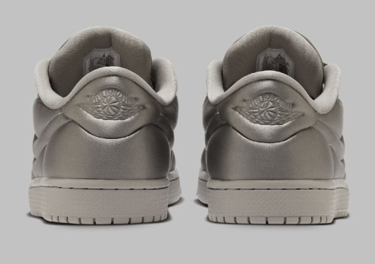 The Plush And Padded Air Jordan 1 Low Method Of Make Appears In Satin Grey