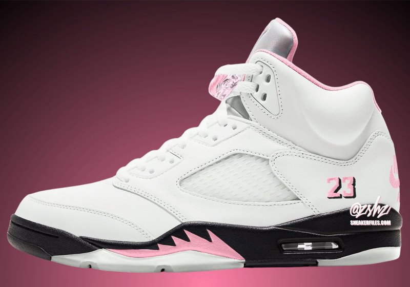 jordan 5 white pink red