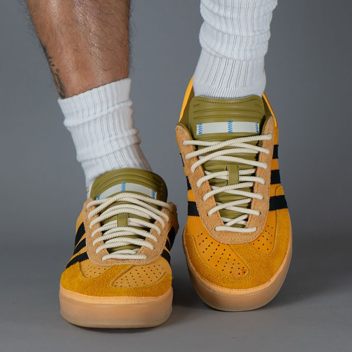 Bad Bunny Adidas Gazelle Orange Olive 2025 Sample 2