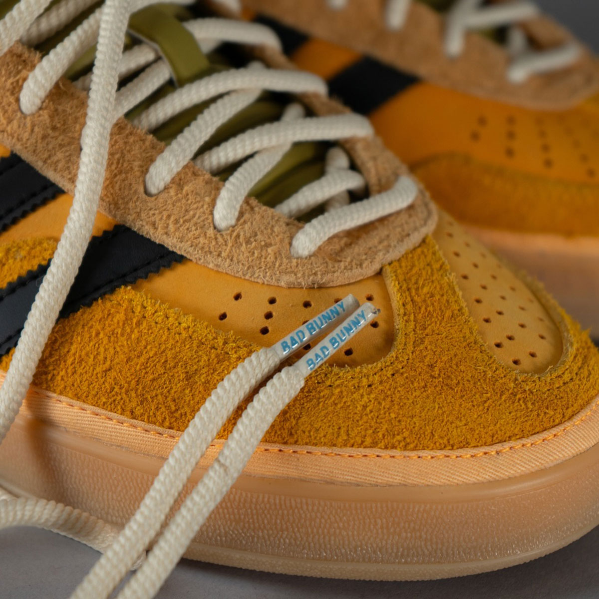 Bad Bunny Adidas Gazelle Orange Olive 2025 Sample 8