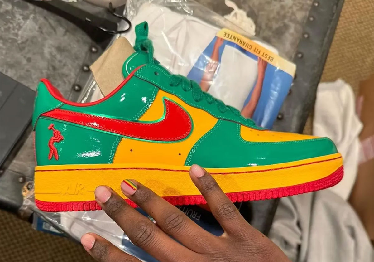 Lil Yachty Nike nike air force 1 35th anniversary gift for husband Lucky Green Mystic Red University Gold Ih4383 300 2