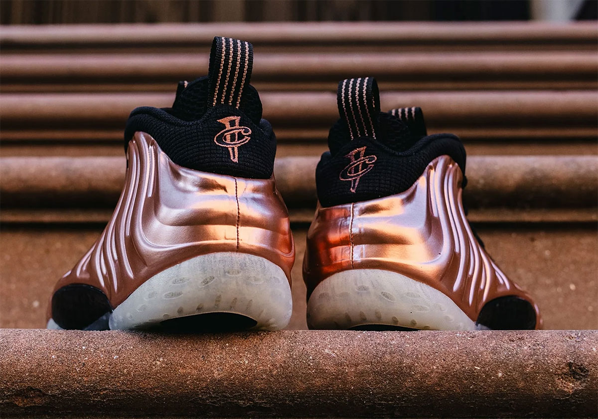 Nike foamposite copper best sale