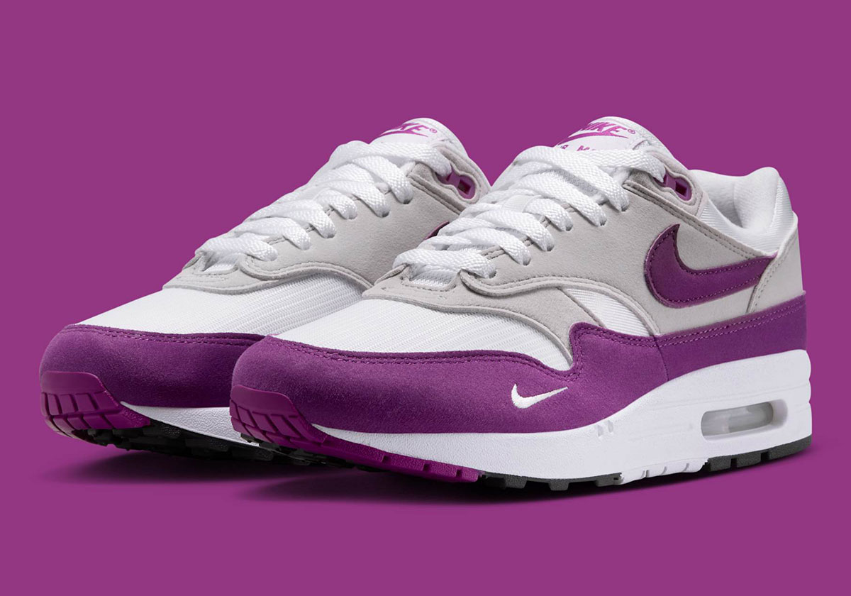 Nike Air Max 1 87 White Bold Berry Neutral Grey Black Hf1194 101 5