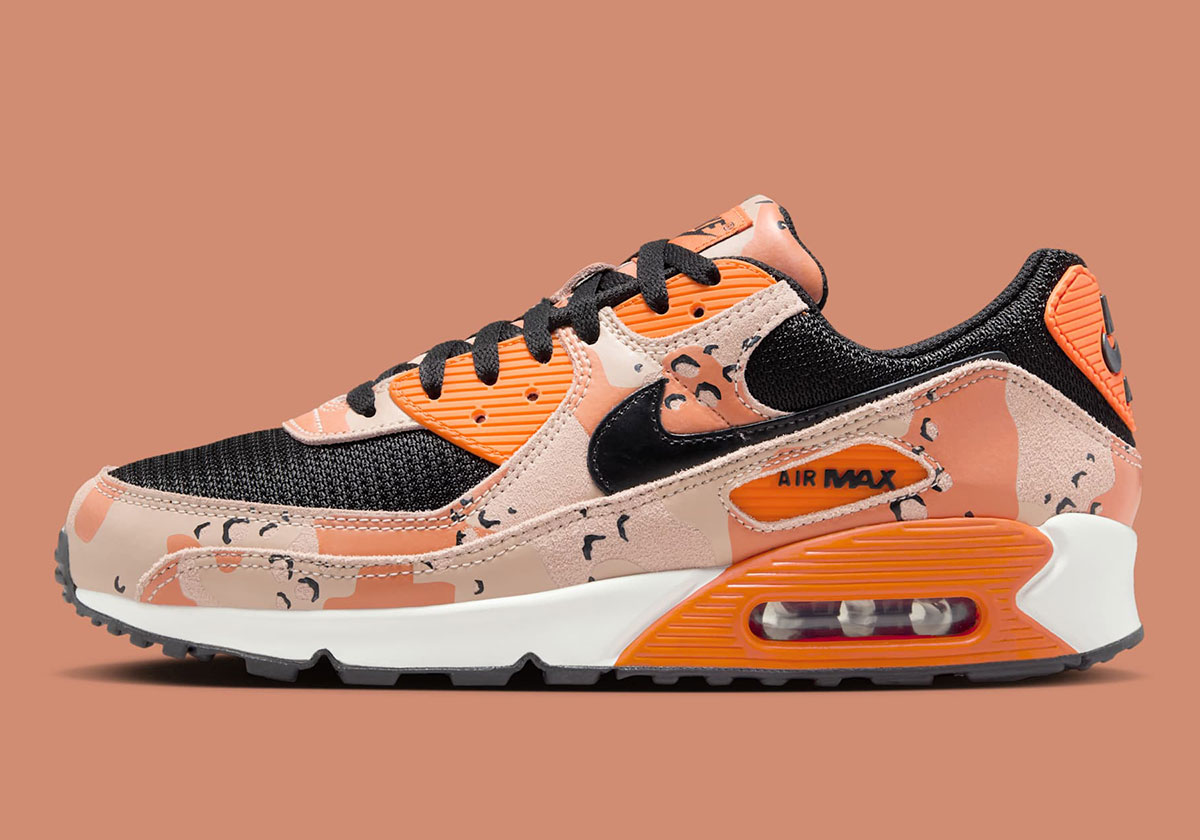 Nike Air Max 90 Camo Pack Bio Beige Safety Orange Phantom Black If1721 201 1