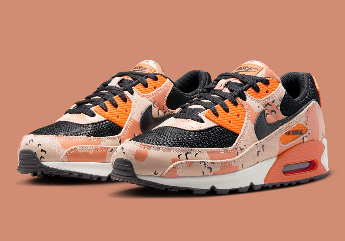 Nike Air Max 90 Camo Pack Bio Beige Safety Orange Phantom Black If1721 201 2