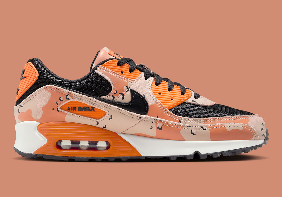 Nike Air Max 90 Camo Pack Bio Beige Safety Orange Phantom Black If1721 201 5