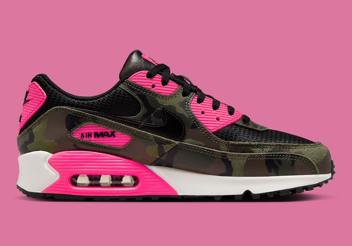 Nike Air Max 90 Camo Pack Sequoia Hyper Pink Phantom Black If1721 300 1