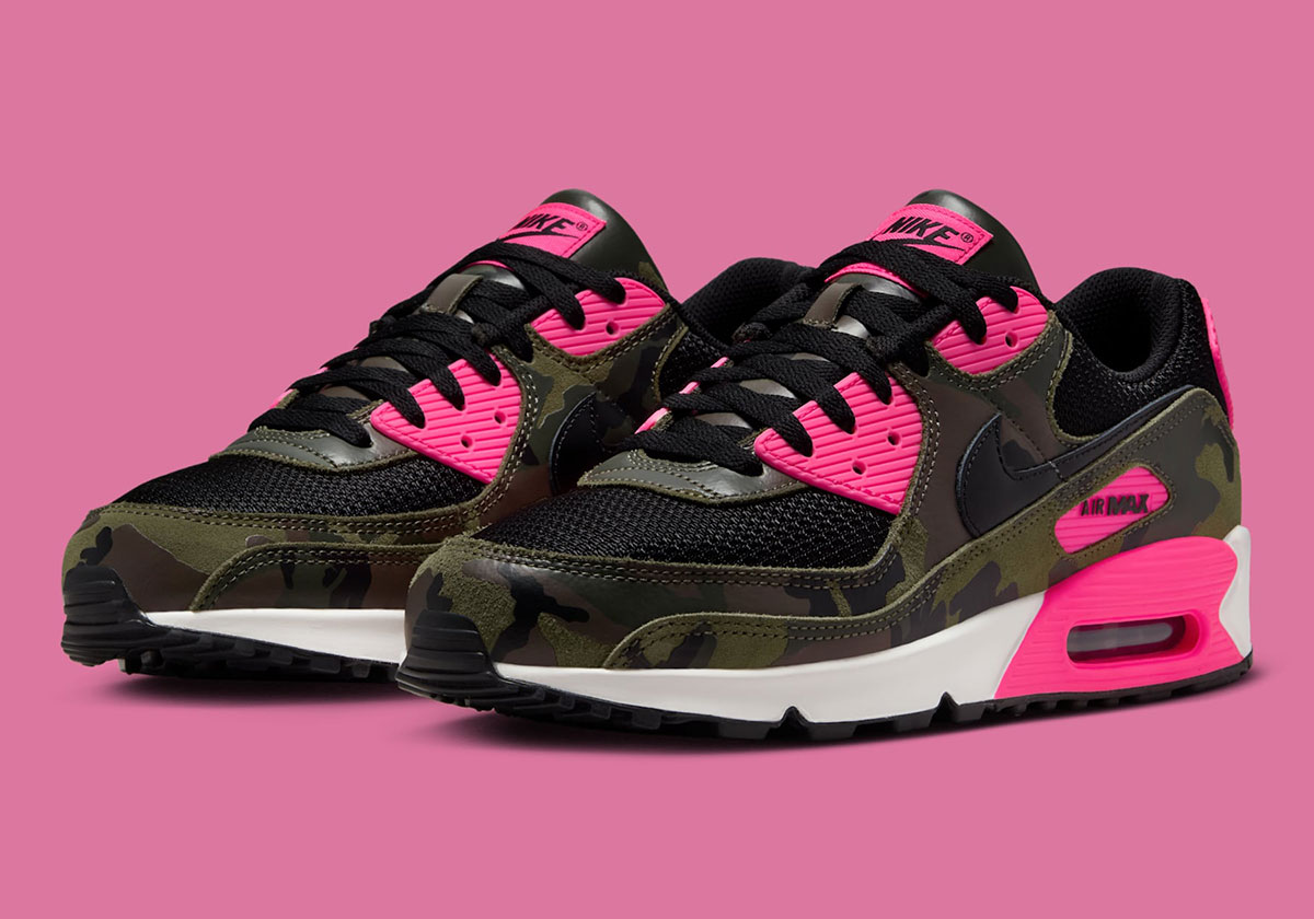 Nike Air Max 90 Camo Pack Sequoia Hyper Pink Phantom Black If1721 300 4