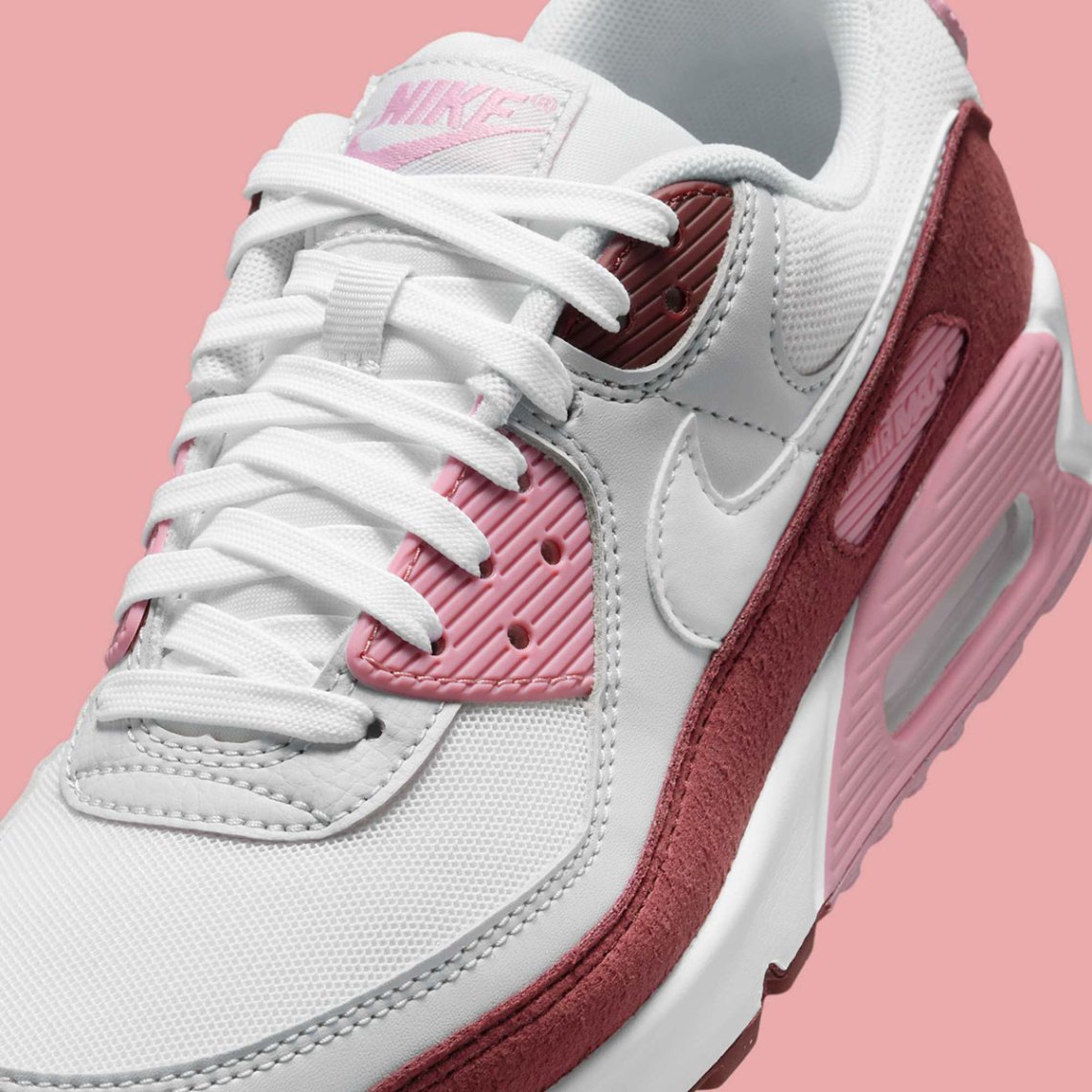 Nike Air Max 90 Dark Team Red Platinum Tint Pure Platinum Hm9451 600 2