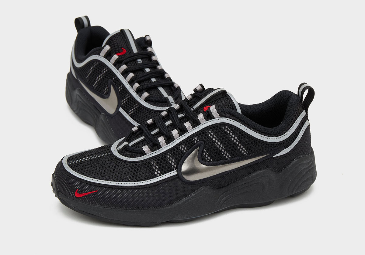 The Nike Zoom Spiridon Retro Marches On In "Black/Metallic Silver"