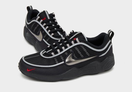 The Nike Zoom Spiridon Retro Marches On In “Black/Metallic Silver”