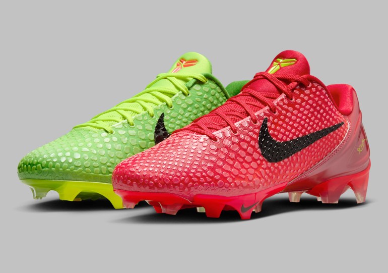 Official Images Of The Mismatched Nike Kobe 6 "Grinch" Cleats