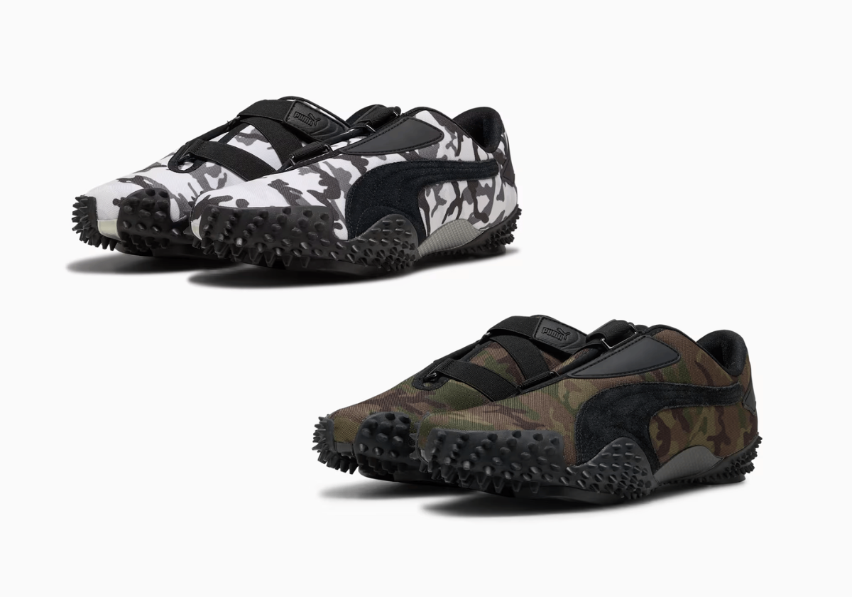 The PUMA Mostro Surfaces In Two Camo Colorways