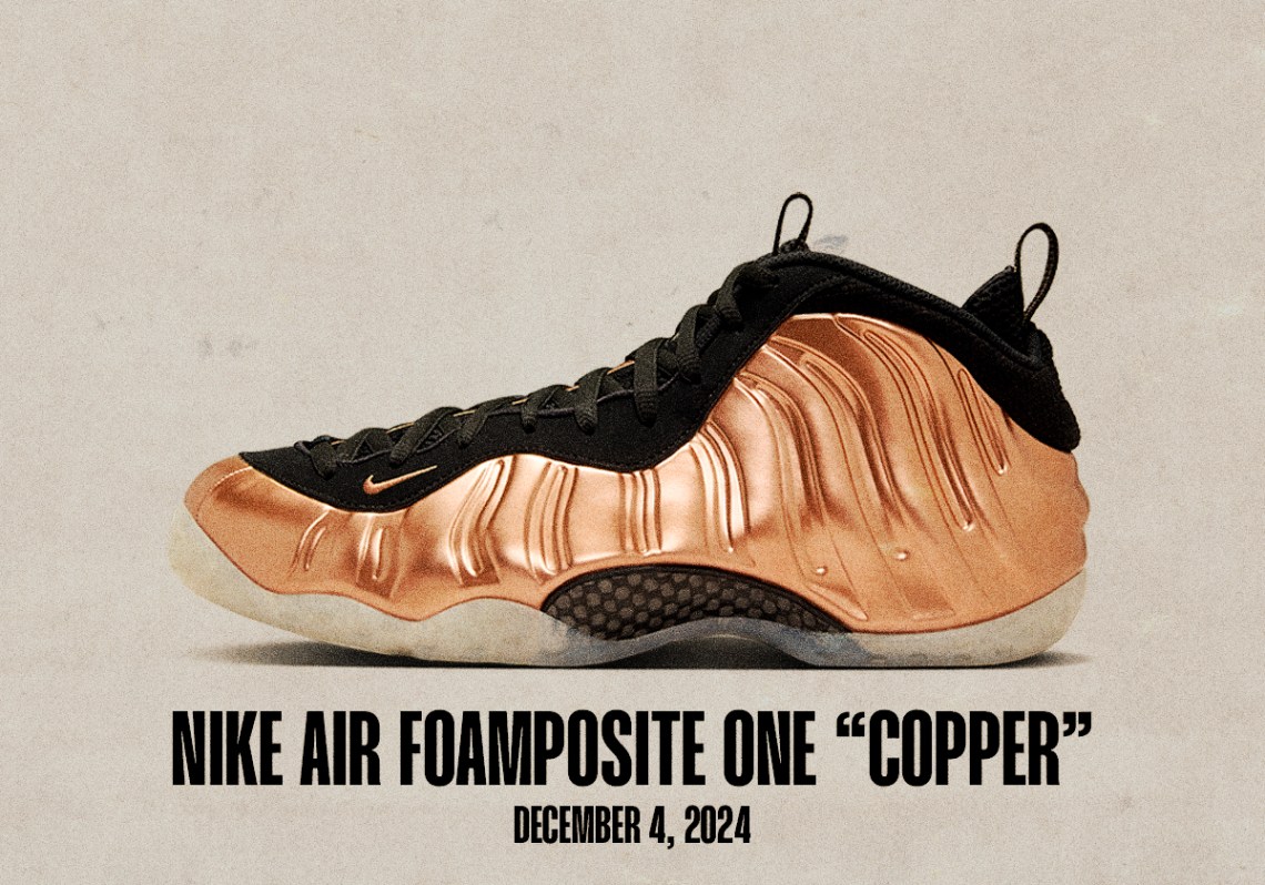 Sneaker Releases December 1 December 7 2024 Nike Air Foamposite One Copper