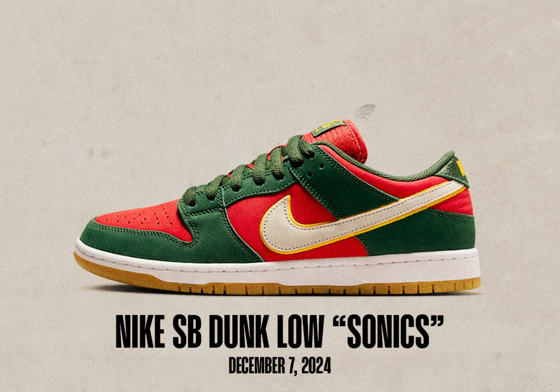 Sneaker Releases December 1 December 7 2024 Nike Sb Dunk Low Sonics