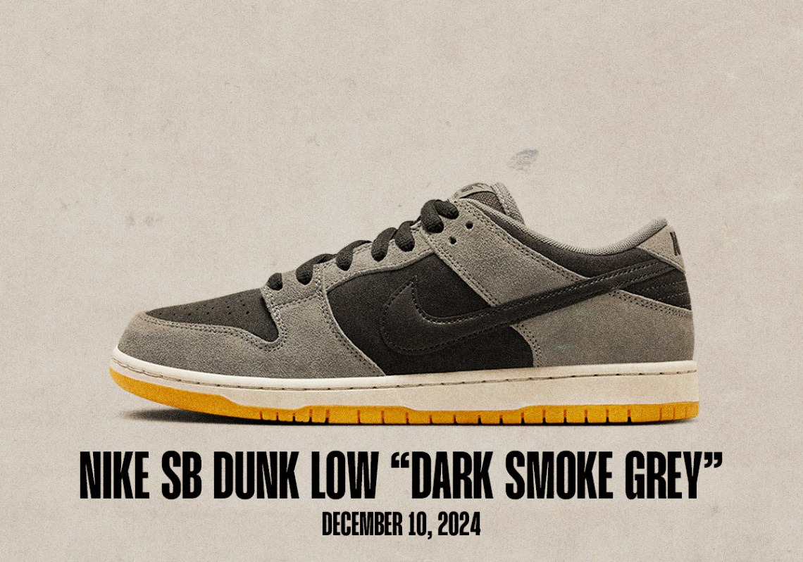 sneaker releases december 8 december 14 2024 nike sb dunk low dark smoke grey