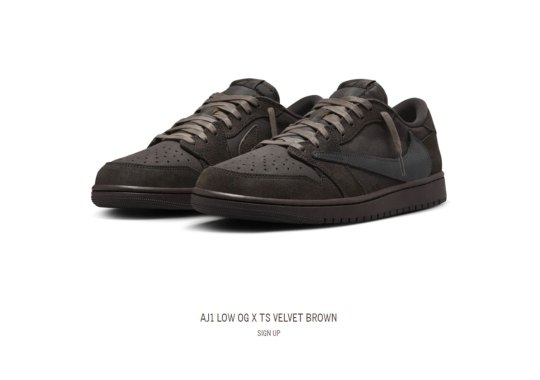 RAFFLE LIVE: Travis Scott Jordan 1 Low "Velvet Brown"