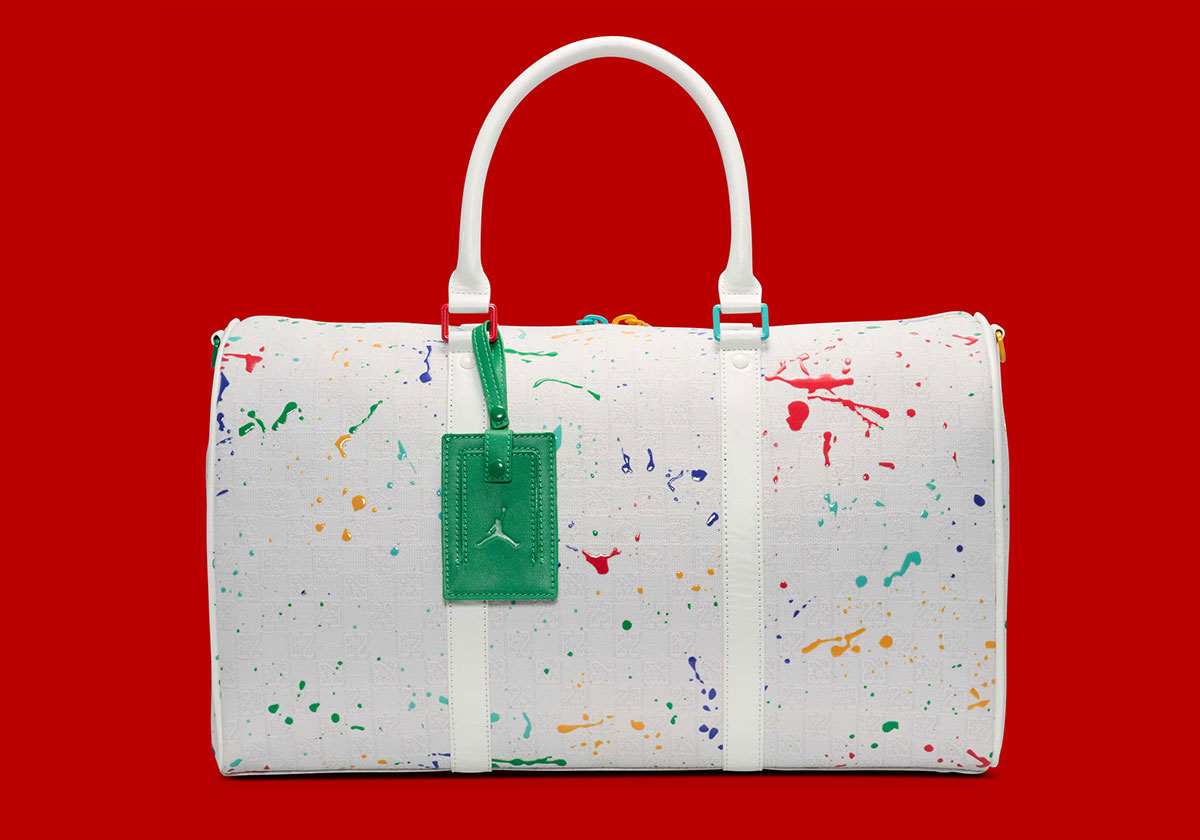 Jordan Monogram Duffel Bag Paint Splatter 2