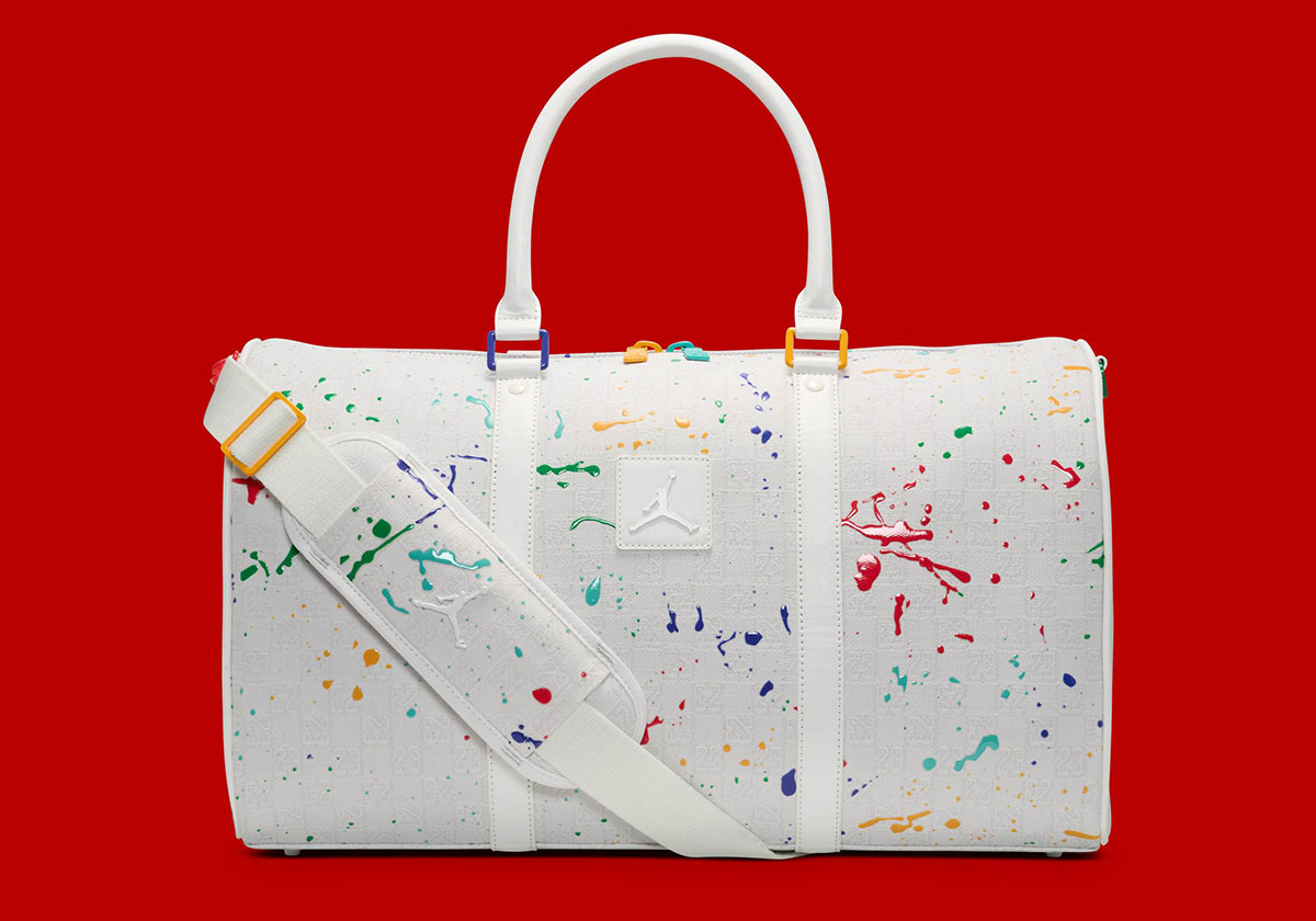 Jordan Monogram Duffel Bag Paint Splatter 5