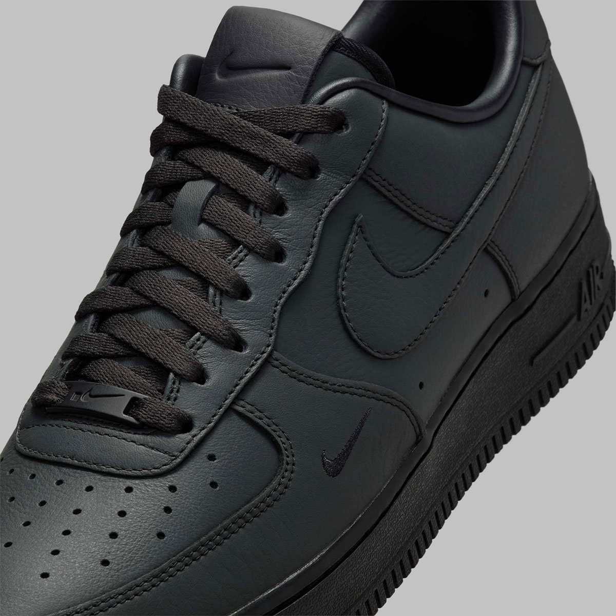 Nike Air Force 1 Dot Swoosh Black Hj9348 001 3