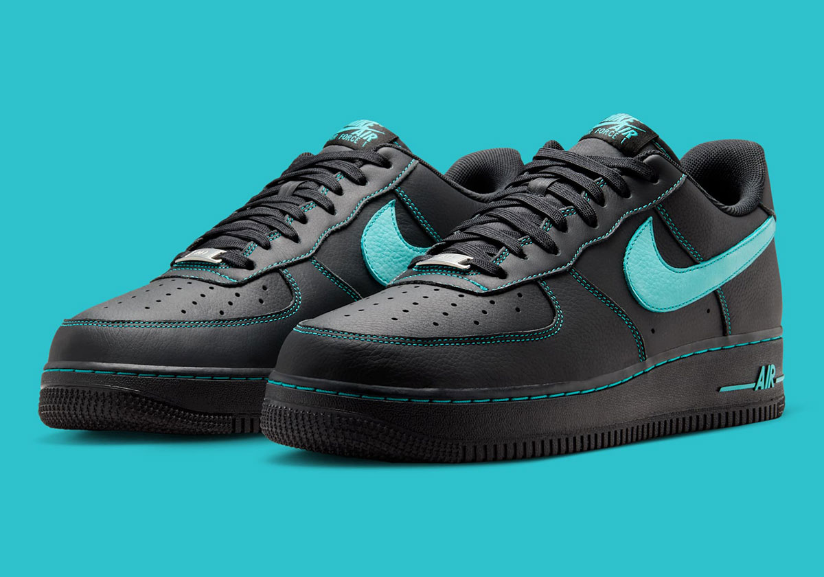 Nike Air Force 1 Low Black Aurora Green Hq2037 002 2