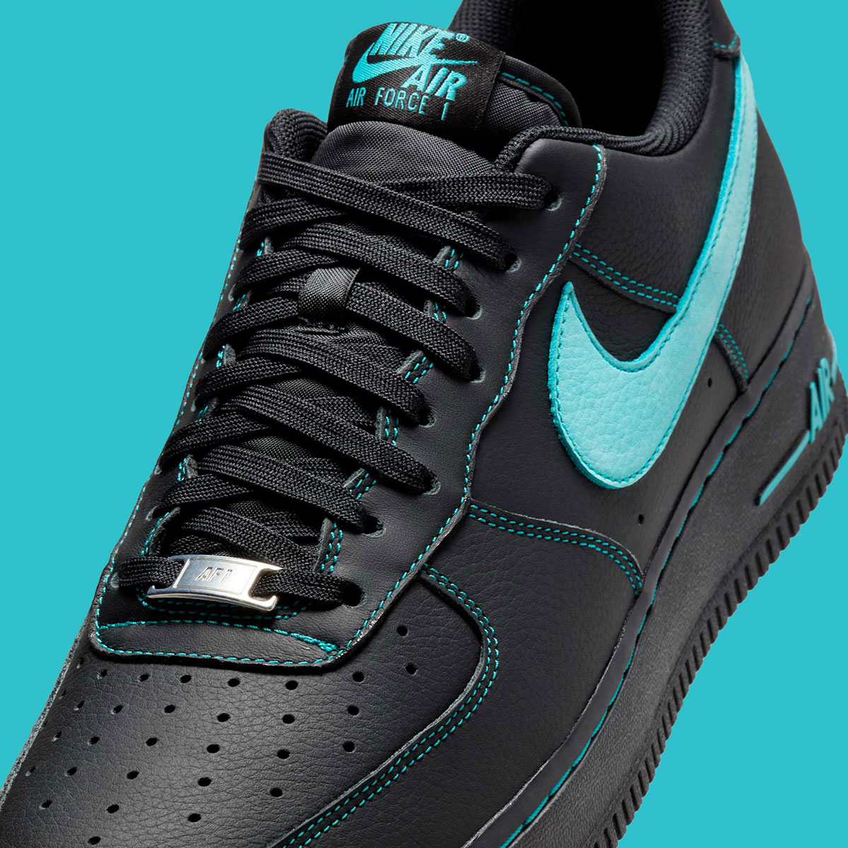 Nike Air Force 1 Low Black Aurora Green Hq2037 002 5