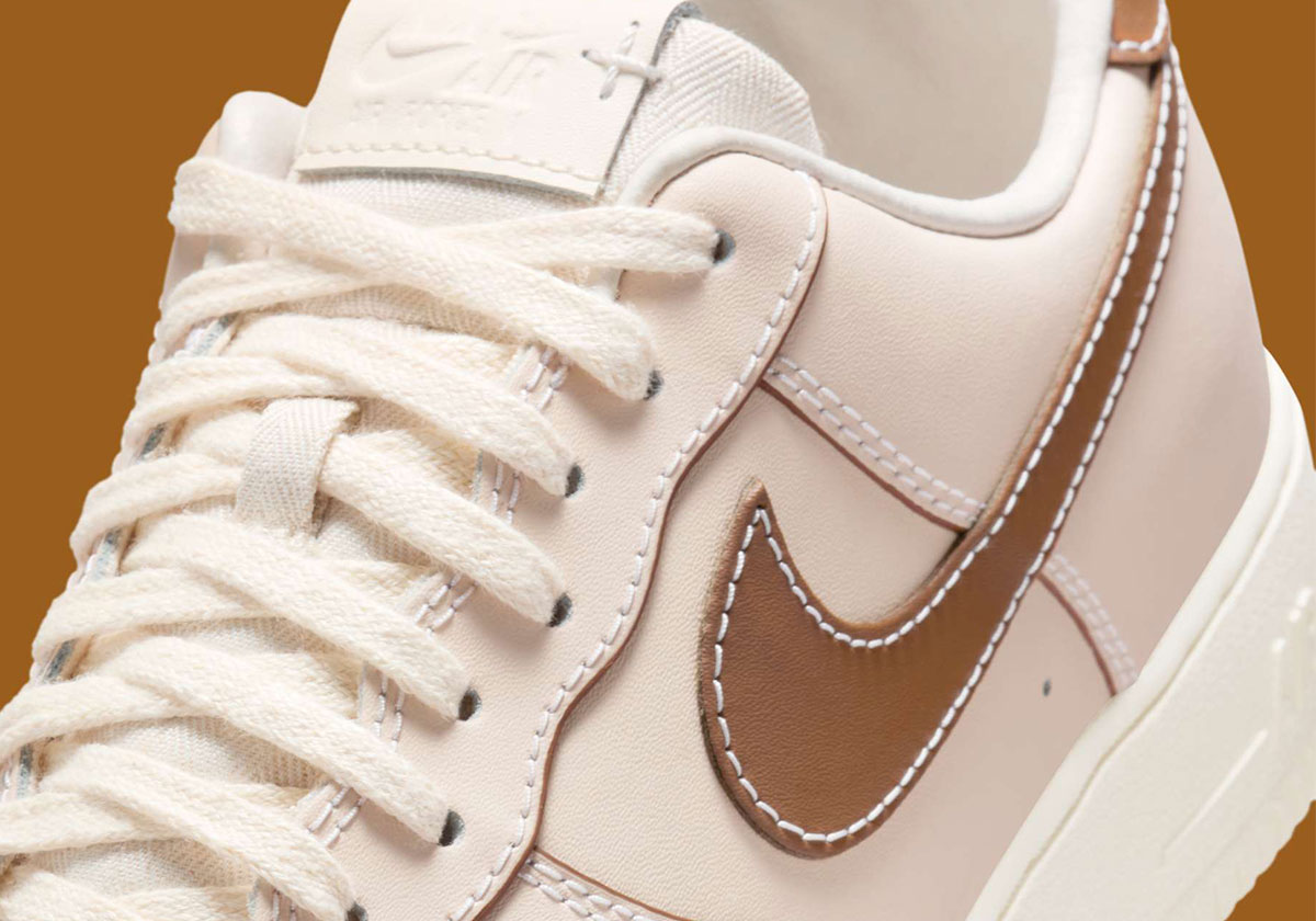 “Light British Tan” Leather Shapes A Refined Nike Air Force 1 Low